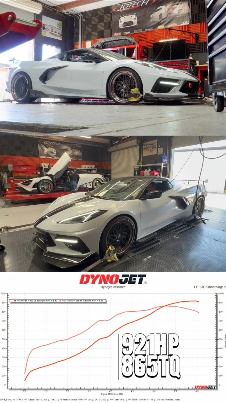 Another C8 Twin Turbo completed at a stout 921whp / 865wtq for Zaven.
If you w
