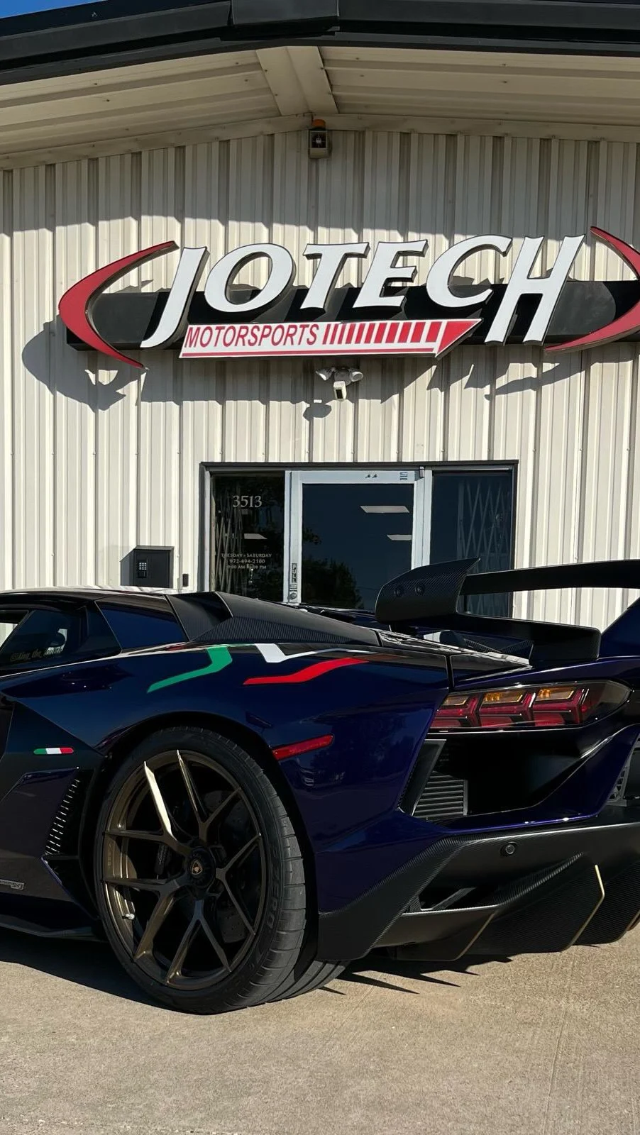 Aventador SVJ in for some Jotech magic — now singing beautifully with a new exha