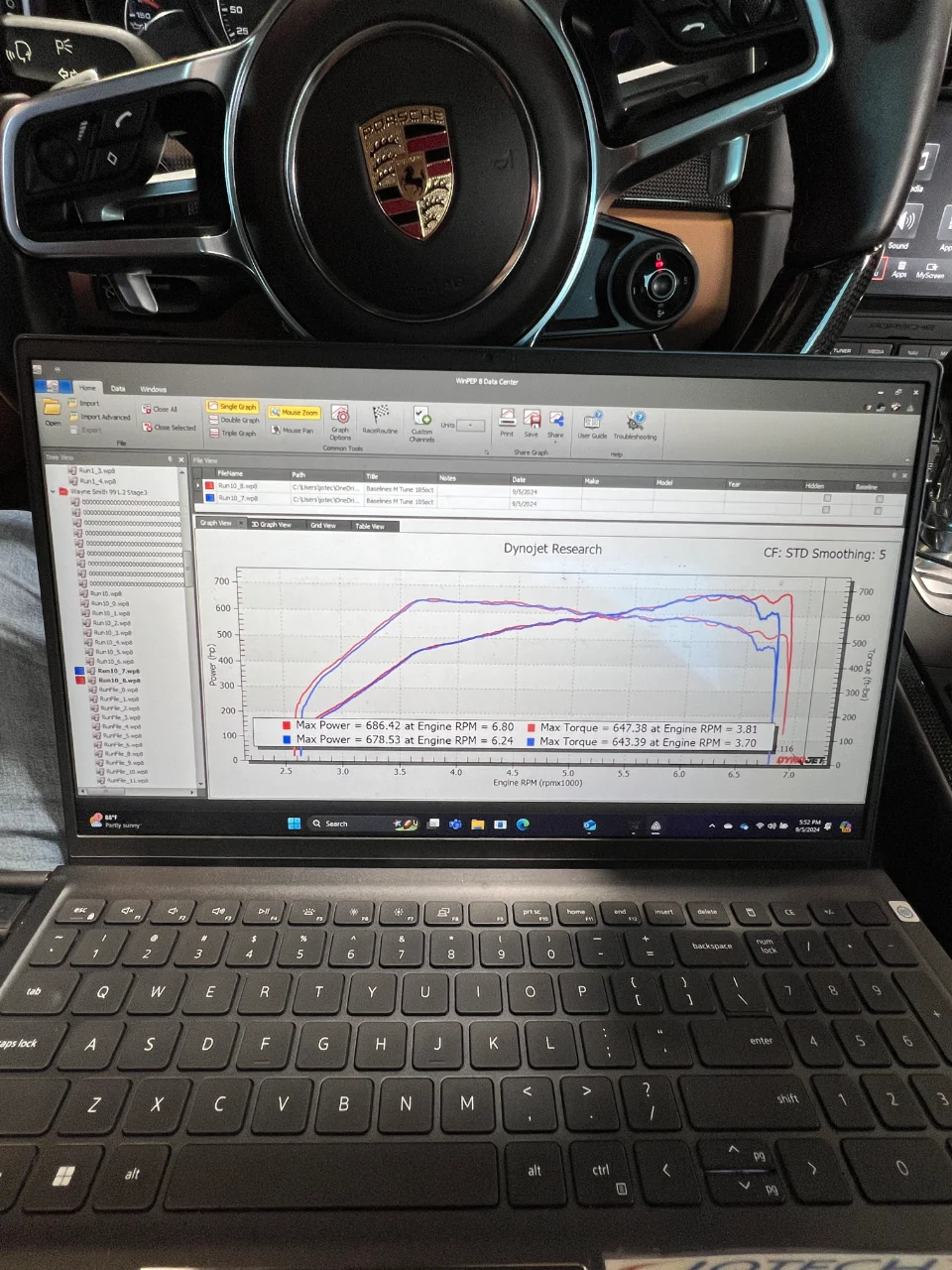 Dyno sheet // 686 whp